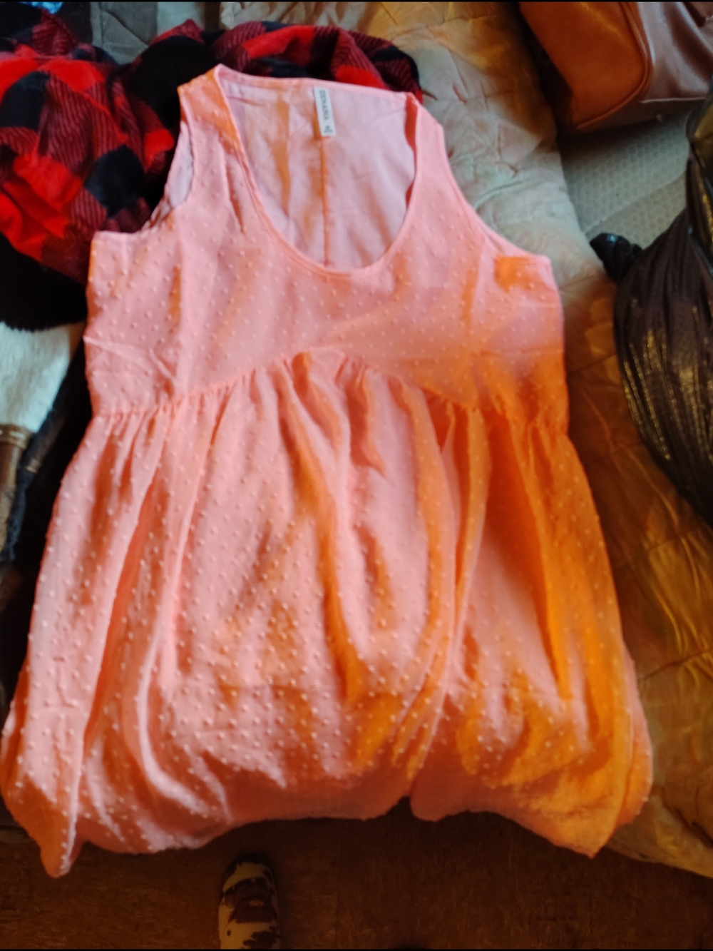 Women's Pink Textured Bubble Dress